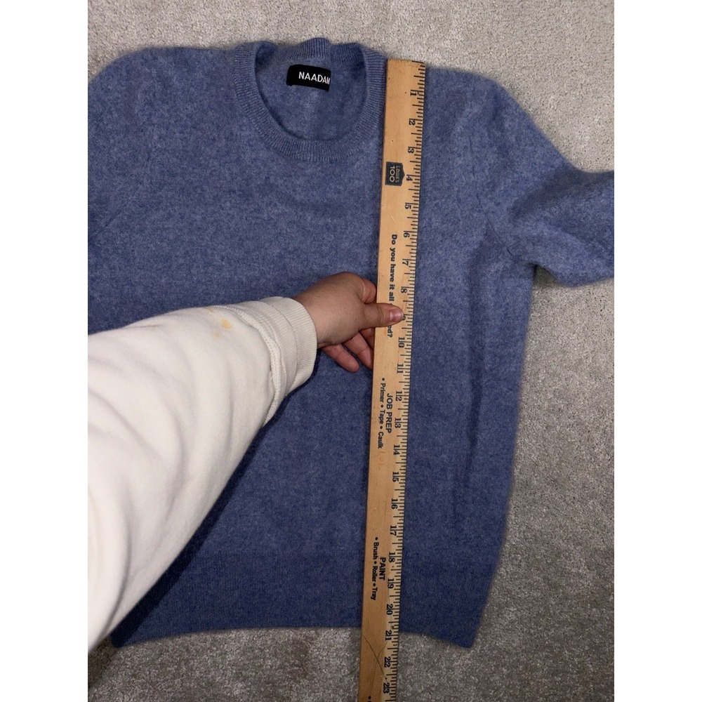naadam cashmere sweater women blue medium (fits mire like a small) - Picture 9 of 11